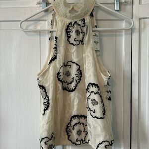 NWT Express high-neck, cropped blouse- Size XS